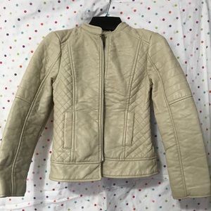 Girls fake leather 7/8 jacket/ coat